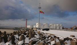 Klaipėdos uoste – 100 metrų ilgio trispalvė