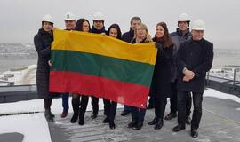 Klaipėdos uoste – 100 metrų ilgio trispalvė