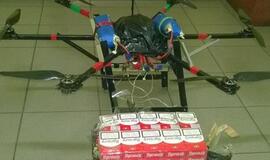 Pasieniečiai perėmė cigaretes skraidinusį kontrabandininkų droną