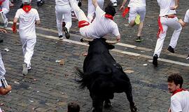 San Fermino festivalio pirmąją bėgimų su buliais dieną sužaloti penki žmonės