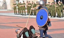 Piliavietėje - kovinės vėliavos pagerbimas