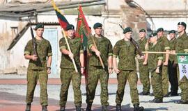 Piliavietėje - kovinės vėliavos pagerbimas