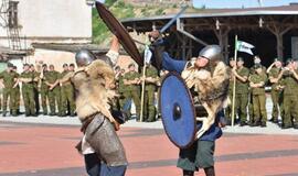 Piliavietėje - kovinės vėliavos pagerbimas