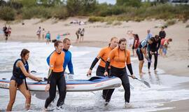 Šimtai vandens sporto naujokų Baltijos jūroje jautėsi it vandenyne