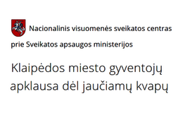 Nacionalinis visuomenės sveikatos centras kviečia užpildyti anketą