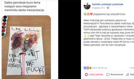 Po provokuojančio mokinio piešinio – ir menininkės pyktis