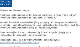 Sukčių atakoms pabaigos nematyti