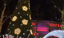 Palangoje suspindo tūkstančiai kalėdinių šviesų