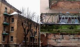 Klaipėdos centre ant galvų byra balkonų gabalai