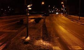 Girti vairuotojai vartė kelio ženklus