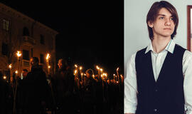 Prie paminklo žuvusiesiems - jautrūs jaunojo patrioto žodžiai