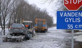 Potvynis Rusnėje po truputį slūgsta