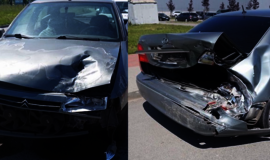 Girtas beteisis Citroen vairuotojas sukėlė avariją