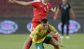 Serbija sutriuškino Lietuvos futbolo rinktinę