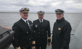 Lietuvos karo jūreiviai pasveikino Latvijos kolegas