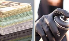 Suvestinė: vagys, dažų purškėjai, dingo 10 000 eurų