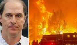 Aktorius M. McConaughey gamino vakarienę ugniagesiams