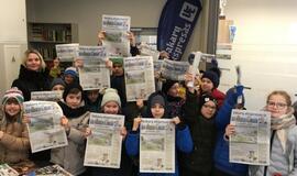 "Vakarų ekspreso" redakcijoje - Gedminų progimnazijos trečiokai