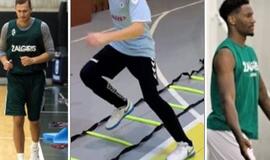 Kauno „Žalgirio“ žaidėjai sportuoja ir laiptinėse: patarimus jiems dalija fizinio rengimo treneriai