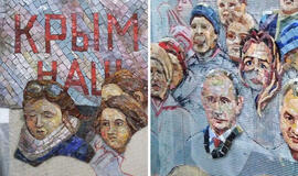 Naujoje katedroje Rusijoje - V. Putinas ir J. Stalinas