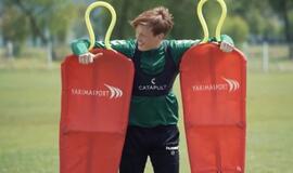 „Kauno Žalgirio“ futbolininkų pamokėlė: kaip švęsti įvarčius laikantis saugaus atstumo