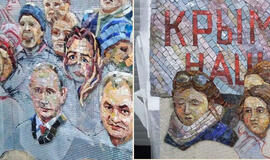 V. Putiną vaizduojančios mozaikos katedroje nebus