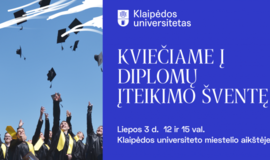 Klaipėdos universitete vyks diplomų įteikimo šventė