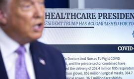 „Facebook“ pašalino D. Trumpo publikaciją su „žalinga informacija“ apie koronavirusą