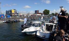 Streikas prieš verslinę žvejybą Kuršių mariose