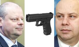 Skvernelis Verygai už nuopelnus padovanojo ginklą