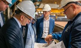 Startavo AB „Smiltynės perkėla“ kelto statyba – paminėta plieno pjovimo ceremonija