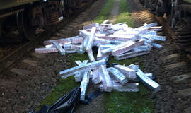 Trąšas į Klaipėdą vežusiame traukinyje - cigaretės