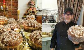 Italas klaipėdiečius sužavėjo Kalėdų pyragu