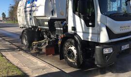 Gatvių valymo mašinos pradeda pavasarinį sezoną