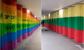 Perėjoje vaivorykštę perdažė trispalvės spalvomis