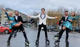 Sveikinimas Klaipėdos miesto perėjose