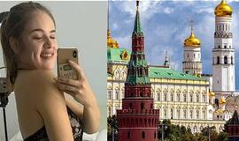  20-metė aktorė Kremliaus fone apnuogino savo sėdmenis ir sėdo už grotų