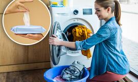 Kam reikalingos drėgnos servetėlės skalbimo mašinoje