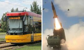 Klastotė apie tramvajuose vežamas raketas HIMARS