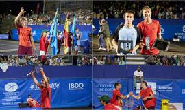 Edas Butvilas Ispanijoje vykusiame neįprastame teniso turnyre buvo pastebimas ir ryškus, o po pergalės liejo džiaugsmo emocijas.