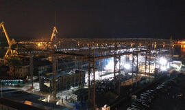 ĮSPŪDINGA. Klaipėdos festivalio akimirkos senajame uosto elinge. Renaldo KULIKAUSKO nuotr.