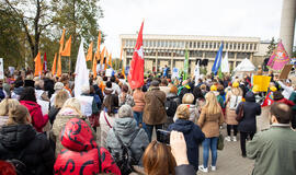 Prie Seimo rengiamas mitingas prieš NT mokesčio įstatymo pataisas