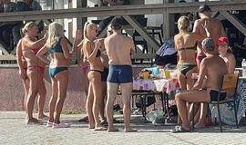 Odesos pliažai pilni žmonių.