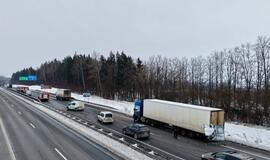Avarija magistralėje Kaunas–Vilnius