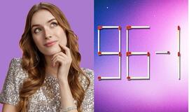 Reikia išbraukti 2 degtukus, kad lygybė taptų teisinga