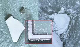 Palangoje dūžta ledo luitai ir jūra kuria šerbetą