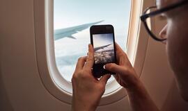 Lėktuvas, skrydis, telefonas