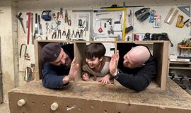 Marius Repšys su sūnumi, Audrius Bružas