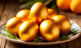 Auksiniai kiaušiniai Velykoms