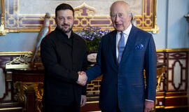 Karalius Karolis Bekingemo rūmuose priėmė Zelenskį